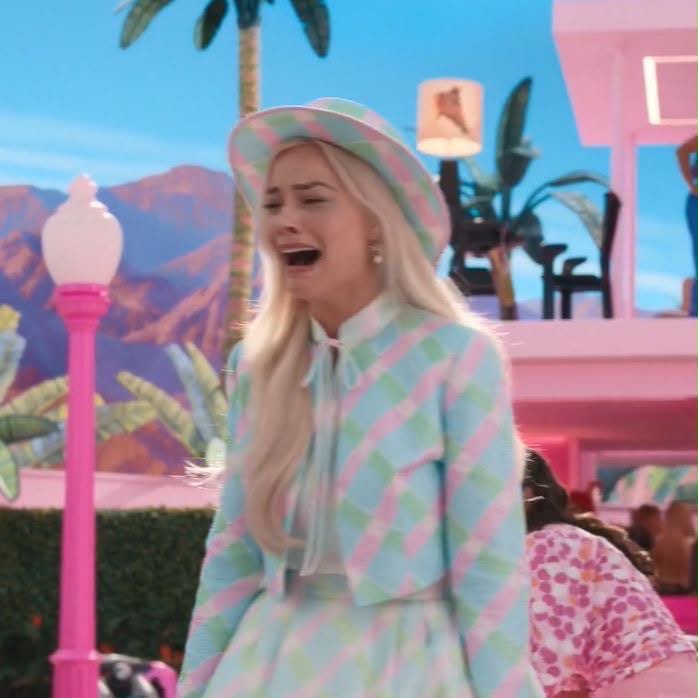 Barbie crying (Margot Robbie) meme template