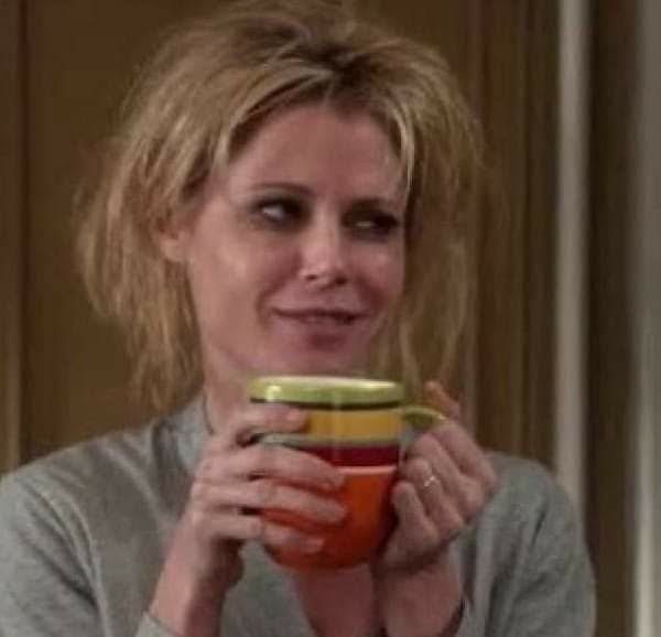 Sipping coffee while the chaos unfolds meme template — face swap your selfie into it with YouInMeme