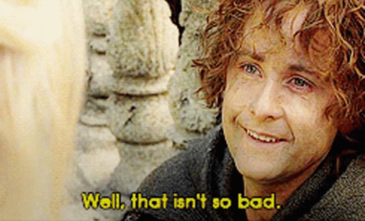 LOTR Pippin - well that isn't so bad meme template